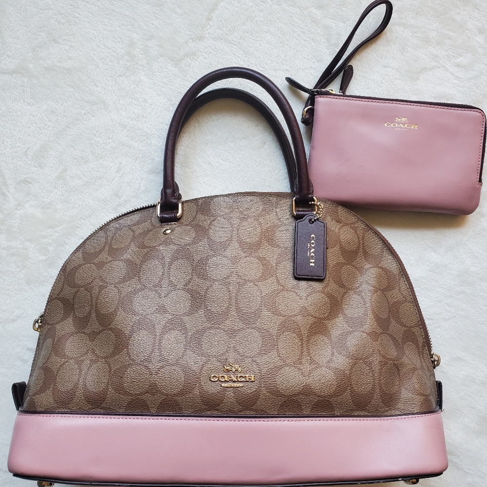 Previously loved Coach bag with matching wallet